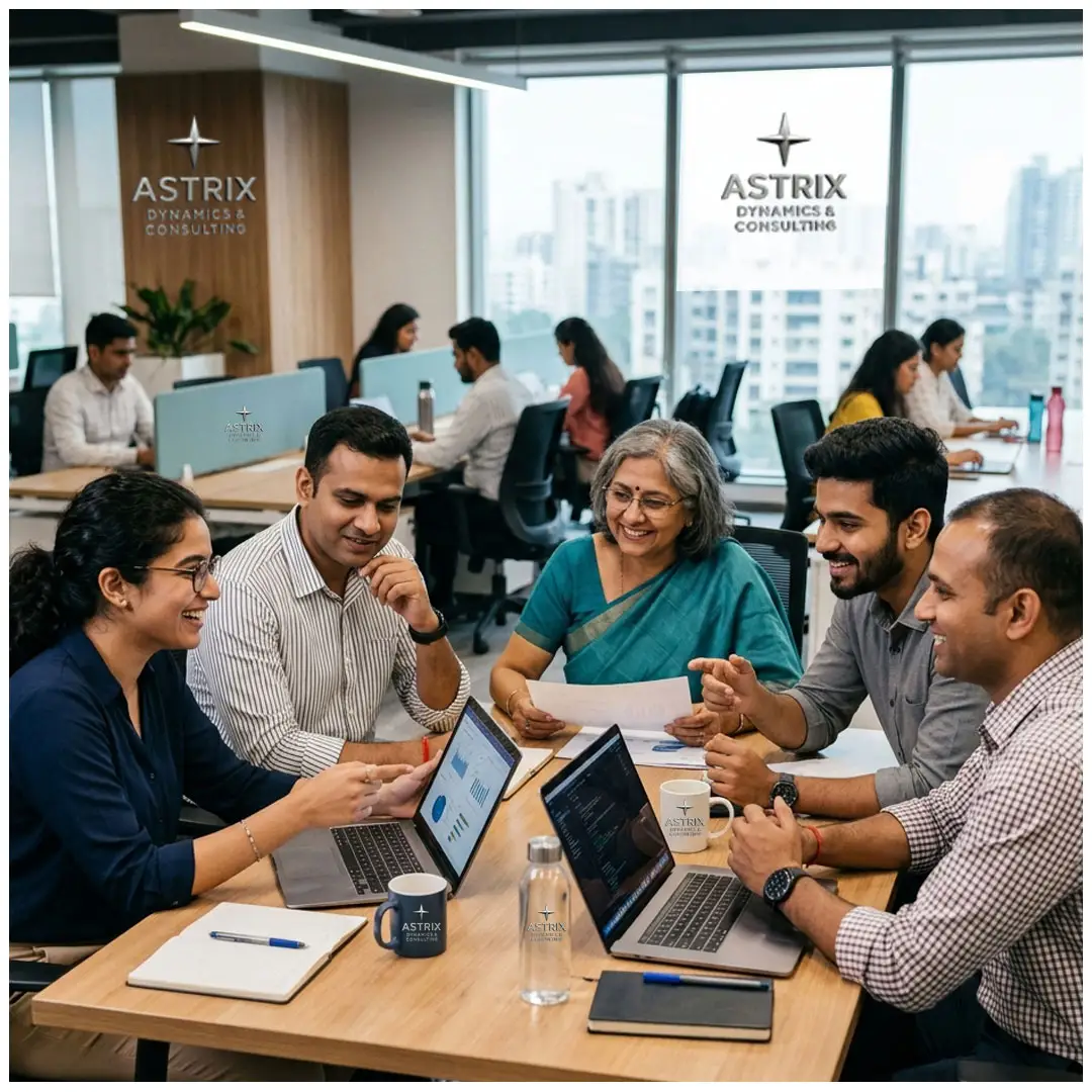 An infographic illustrating the core promises of Astrix Dynamics: exceptional quality, timely delivery, data integrity, and transparent communication